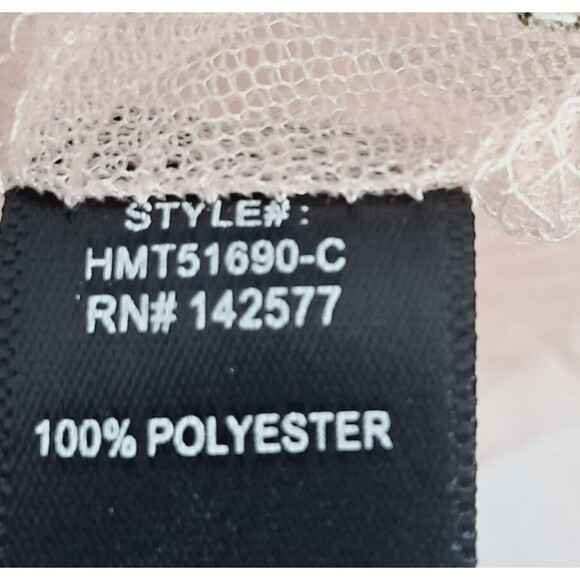 Haute Monde Sheer Embroidered Floral Top Short Sleeve Size Large - Picture 11 of 11